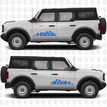 4x4 Off Road Mountains Side Door Vinyl Decal Sticker Graphics for Ford Bronco 3