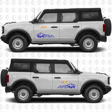 4x4 Off Road Mountains Side Doors Vinyl Decal Sticker Graphics 3 for Musclecar horse 2