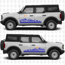 4x4 Off Road Mountains Side Door Stripe Vinyl Decal Sticker Graphics for Ford Bronco 2