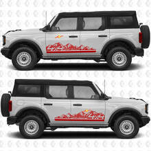 4x4 Off Road Mountains Side Door Stripe Vinyl Decal Sticker Graphics for Ford Bronco 3