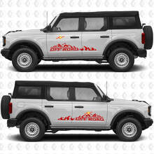 4x4 Off Road Side Door Vinyl Decal Sticker Graphics for Ford Bronco Black Diamond 2
