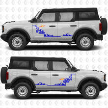 4x4 Off Road Side Step Vinyl Decal Sticker Graphics for Ford Bronco 2