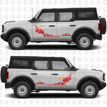 4x4 Off Road Side Step Vinyl Decal Sticker Graphics for Ford Bronco 3