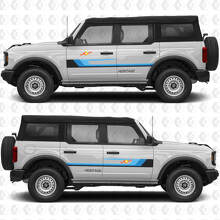 Classic Retro Racing Stripes Side Doors Vinyl Decal Sticker Graphics 2 for Ford Bronco 3