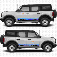 Classic Retro Sunset Mountains Stripes Side Doors Vinyl Decal Sticker Graphics for Ford Bronco 2