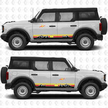 Classic Retro Sunset Mountains Stripes Side Doors Vinyl Decal Sticker Graphics for Ford Bronco 3