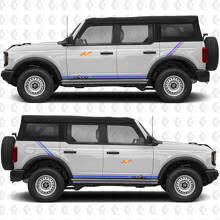 Retro Sunset Mountains Stripes Side Doors Vinyl Decal Sticker Graphics for Ford Bronco 2