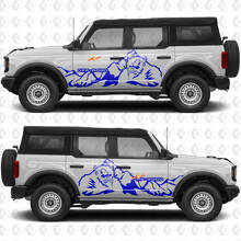 Yeti 4x4 Off Road Mountains Side Doors Vinyl Decal Sticker Graphics for Ford Bronco 2