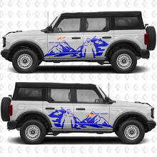 Yeti Off Road Mountains Side Doors Vinyl Decal Sticker Graphics for Ford Bronco 2