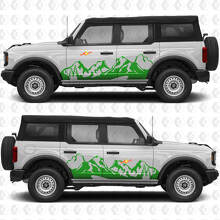 Mountains Side Doors Vinyl Decal Sticker Graphics for Ford Bronco 3