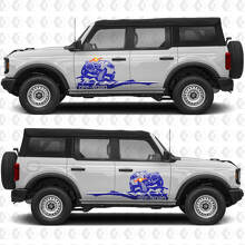 Rock Crawler Mountains Side Doors Vinyl Decal Sticker Graphics for Ford Bronco 2