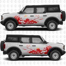 4x4 Off Road Splash Side Doors Vinyl Decal Sticker Graphics 2 for Ford Bronco 3