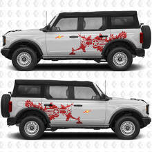 Military Star Splash Side Doors Vinyl Decal Sticker Graphics for Ford Bronco 3