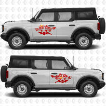 Military Star Splash Side Doors Vinyl Decal Sticker Graphics for Ford Bronco 3