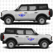 Military Star Distressed Side Doors Graphics Vinyl Decal Sticker fits to Ford Bronco 2