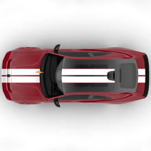 Sixpack Dual Central Stripes Hood Rally Offset Vinyl Decal Graphic for Dodge Charger Daytona 2