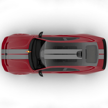 Sixpack Dual Central Stripes Hood Rally Offset Vinyl Decal Graphic for Dodge Charger Daytona 3