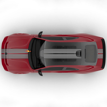 Sixpack Dual Central Stripes Hood Rally Offset Vinyl Decal Graphic 2 for Dodge Charger Daytona 3