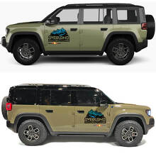 Overland Adventure Mountains Side Doors Vinyl Decal 2 for Jeep Recon  2