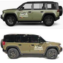Overland Adventure Mountains Side Doors Vinyl Decal 2 for Jeep Recon  3