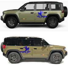 Bald Eagle Military Star Side Doors Vinyl Decal for Jeep Recon  2
