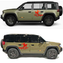 Bald Eagle Military Star Side Doors Vinyl Decal for Jeep Recon  4