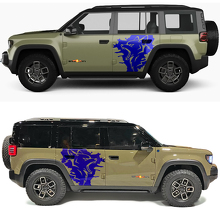 Wolf Splash Side Doors Vinyl Decal for Jeep Recon  2