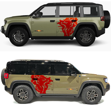 Wolf Splash Side Doors Vinyl Decal for Jeep Recon  3