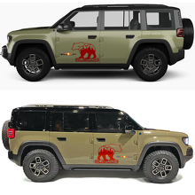 Bear Rubicon Forest Side Doors Vinyl Decal for Jeep Recon  4