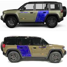 Topographic Map Off Road Side Doors Vinyl Decal for Jeep Recon  2