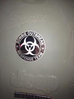 Jeep Rubicon Wrangler Zombie Outbreak Response Team Wrangler  Decal 1