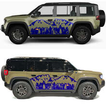 Mountains Forest Trees Side Doors Vinyl Decal for Jeep Recon  2
