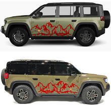 Mountains Silhouette 4x4 Side Doors Vinyl Decal for Jeep Recon  3