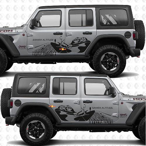 Desert Explore Sahara Altitude Side Doors Vinyl decal sticker fit Jeep Wrangler 1