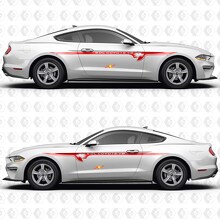 5.0L Coyote V8 Minimal Accent Side Doors Vinyl Decals Stickers for Ford Mustang 3
