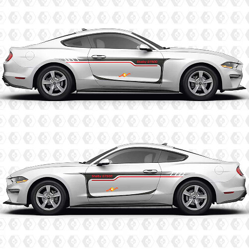 Classic Muscle Car Stripes Side Doors Vinyl Decals Stickers for Ford Mustang 1