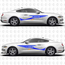 Diagonal Racing Stripe Performance Package Level 1 Side Doors Vinyl Decals Stickers for Ford Mustang 2