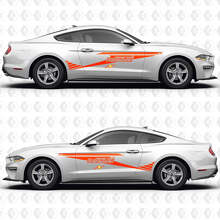 Diagonal Racing Stripe Performance Package Level 1 Side Doors Vinyl Decals Stickers for Ford Mustang 3