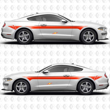 Boost Dual Parallel Stripes Side Doors Vinyl Decal Sticker Graphics for Musclecar Musclecarmodel 2