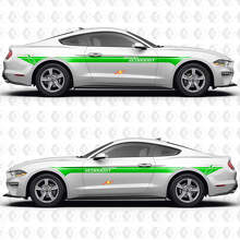 EcoBoost Premium Dual Parallel Stripes Side Doors Vinyl Decals Stickers for Ford Mustang 3