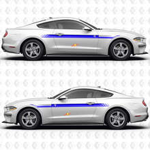 GT Dual Parallel Stripes Side Doors Vinyl Decals Stickers for Ford Mustang 3
