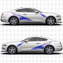 Mach 1 Forward Slash Design Side Doors Vinyl Decals Stickers for Ford Mustang 2
