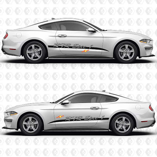 Negative Space Stripe-RTR Spec 1 Side Doors Vinyl Decals Stickers for Ford Mustang 1