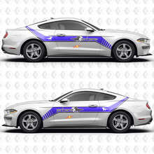 Offset Side Stripe Dark Horse Side Doors Vinyl Decals Stickers for Ford Mustang 2
