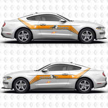 Offset Side Stripe Dark Horse Side Doors Vinyl Decals Stickers for Ford Mustang 3