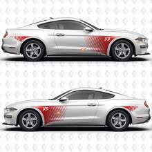 Speed Line Pattern V6 Side Doors Vinyl Decals Stickers for Ford Mustang 3