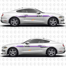 Mountains Sunset Retro Gradient Style Side Doors Vinyl Decals Stickers for Ford Mustang 3