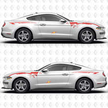 GT Aero Flow Stripes Front Fender and Rear Quarter Panel Vinyl Decals Stickers for Ford Mustang 3