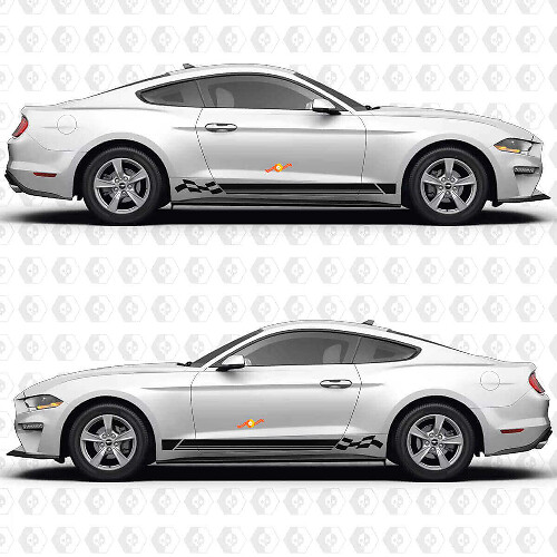 California Special Triple Racing Stripes Side Door Vinyl Decal Sticker Graphics for Musclecar Musclecarmodel 
