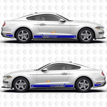 EcoBoost Wide S Pinstripe Stripes Side Door Rocker Panel Vinyl Decals Stickers for Ford Mustang 2